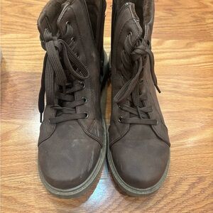 Women's Brown Lace-Up Boots